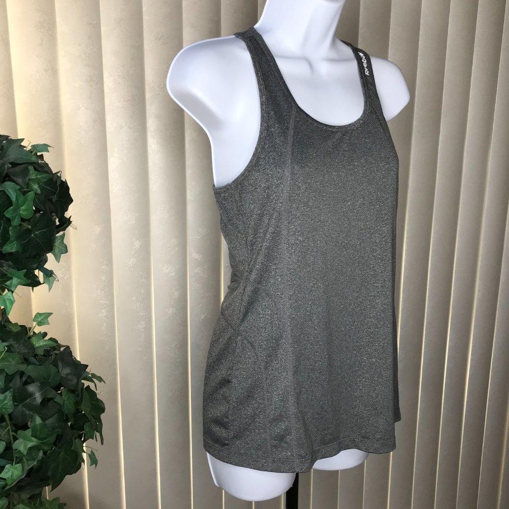 REEBOK Racerback Tank Top | Gray | Small - Picture 4 of 7